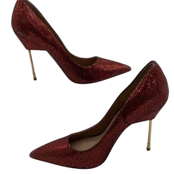 Kurt Geiger Glittering Red Heels - Picture 2 of 6